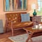 Baxton Studio Sorrento Mid-Century Modern Tan Faux Leather and Walnut Brown Finished Wood Loveseat 175-10978-Zoro - alternate 4